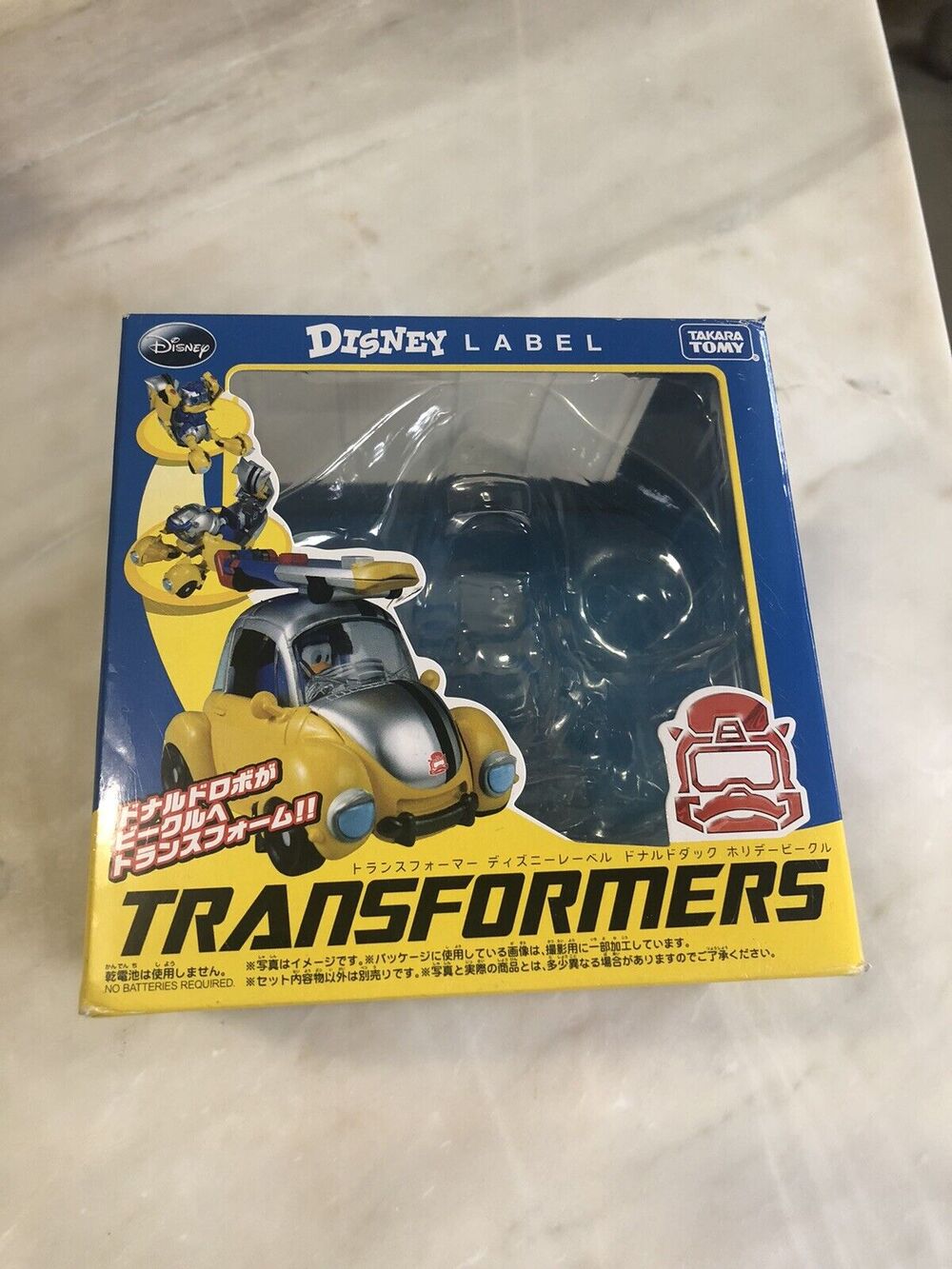 Transformers Disney Label Donald Duck Empty Box Takara Tomy